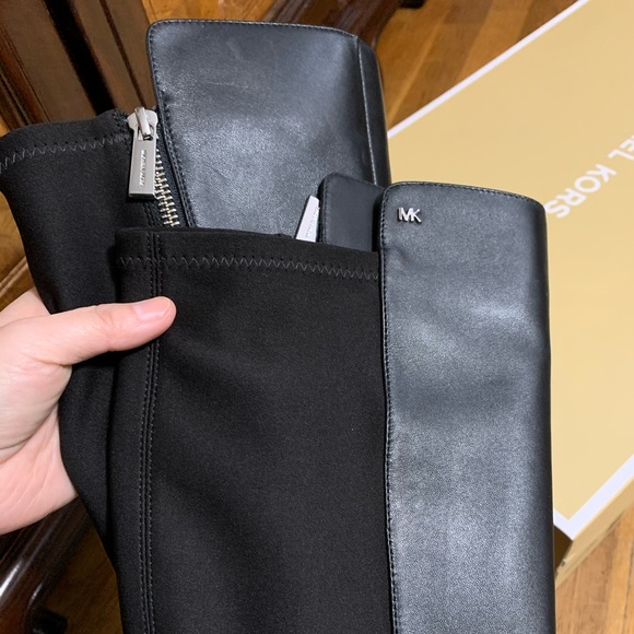 Michael Kors Black Leather Over Knee High Boot - Picture 6 of 8